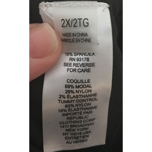 Tahari Pants Women's Size 2X Black Stretch Tummy Control - Picture 6 of 7